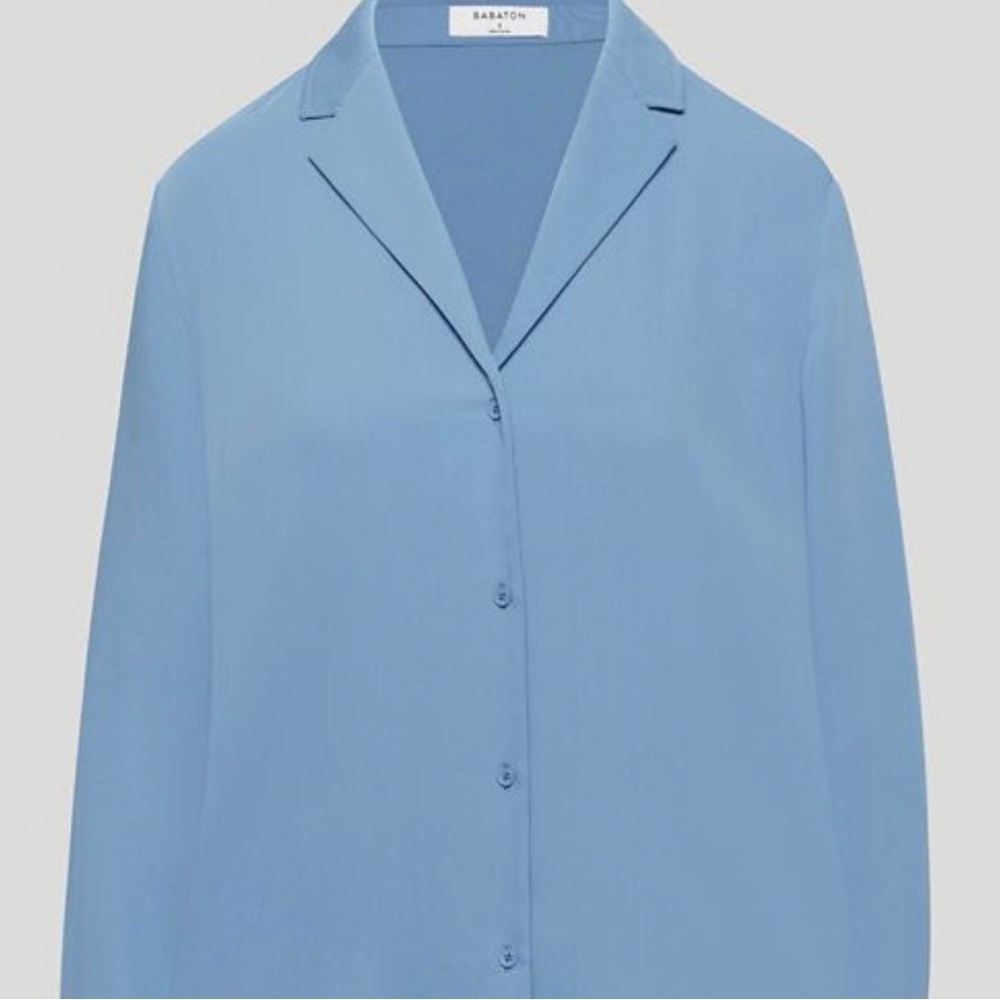 Babaton Monacle Blouse in Smokey Blue